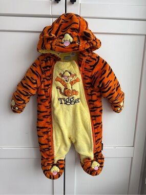 Disney Baby 3M Tigger Plush Snowsuit Winnie the Pooh Hooded One Piece Costume